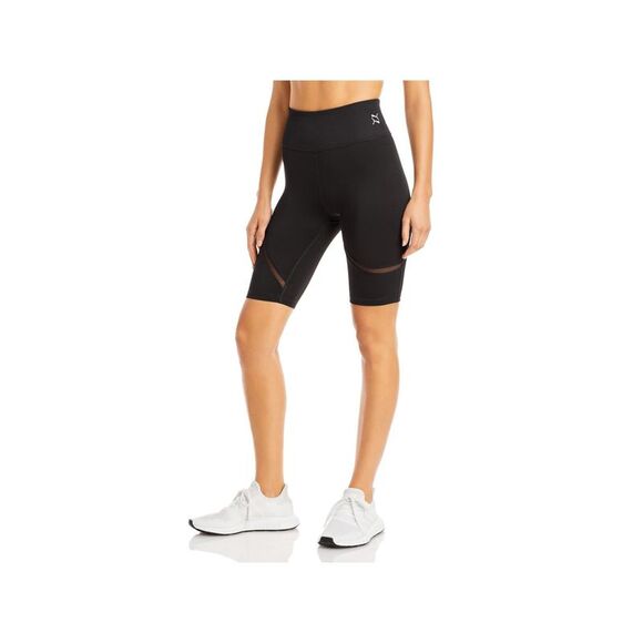 PUMA Pants - PUMA Womens Skinny Shorts Stretch Ribbed Active Wear Mesh Inset Bike Shorts